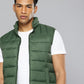 Men's Quilted Green High Neck Puffer Jacket - bce26347-d802-4b55-b671-590837a8a3481724845651394-Levis-Men-Jackets-6451724845650665-1 View