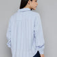 Women's Striped Blue Spread Collar Top - c0e40cfb-312f-4f44-b4d2-21820d06cd5f1742379281766-Womens-Striped-Light-blue-Spread-Collar-Top-6231742379281332-4 View