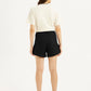 Women's Mid Rise Black Relaxed Fit Shorts - c58b92f7eaf55f8062571024db412af1 View