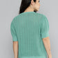 Women's Solid Green Crew Neck Sweater - cb702eb2-551a-4b65-b80d-0b3662485a4e1732686498620-Womens-Solid-Lavender-Crew-Neck-Sweater-3051732686498249-4 View