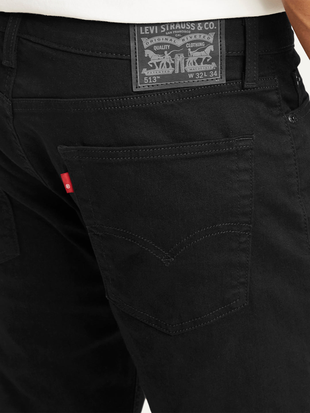 Men's 513 Black Slim Straight Fit Mid Rise Jeans - cd55b36466bbbaf2d1ed038889c96c50 View