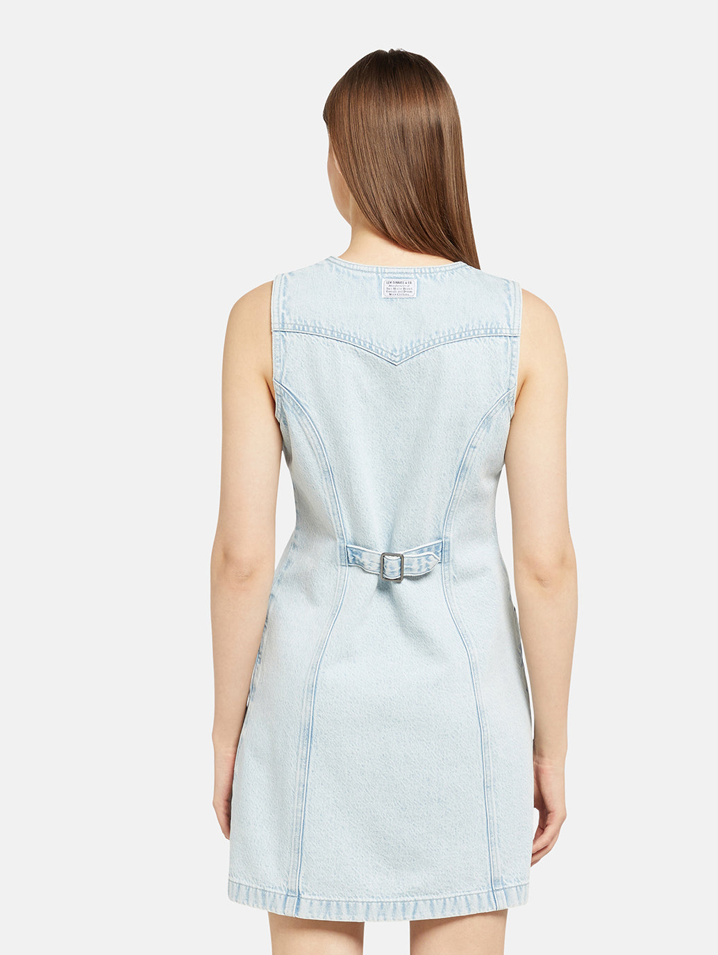 Women's Solid Light Blue Mini Dress - d2d09c337d0a9e3ec98667bb659f16c9 View