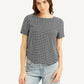 Women's Geometric Black Round Neck Top - d35e4fc1f28951a4dbc0030da7c00eed View