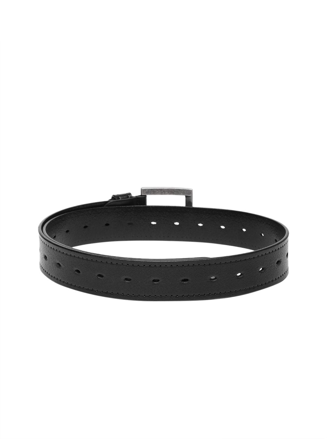 Men's Black Solid Belt - d58367f9-dcca-47c8-9ed7-7c6ca8ff0aeb1742207062825-Men-Solid-Leather-Belt-4921742207062626-2 View