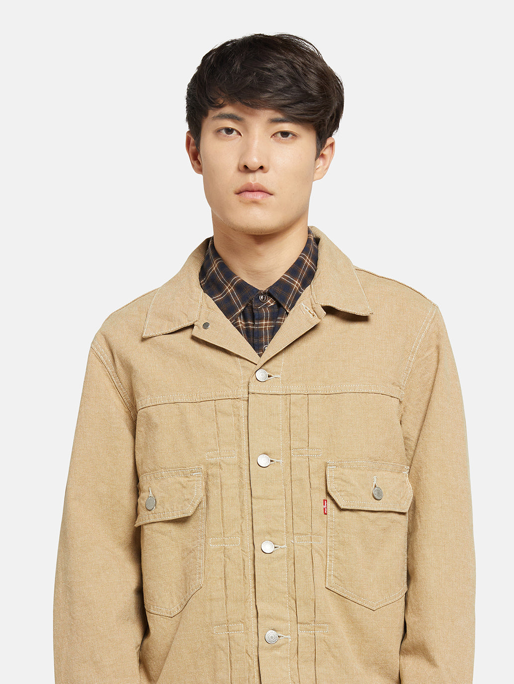 Men's Solid Khaki Relaxed Fit Jacket - db28d216d9ee21830fcf2017f2c508f9 View