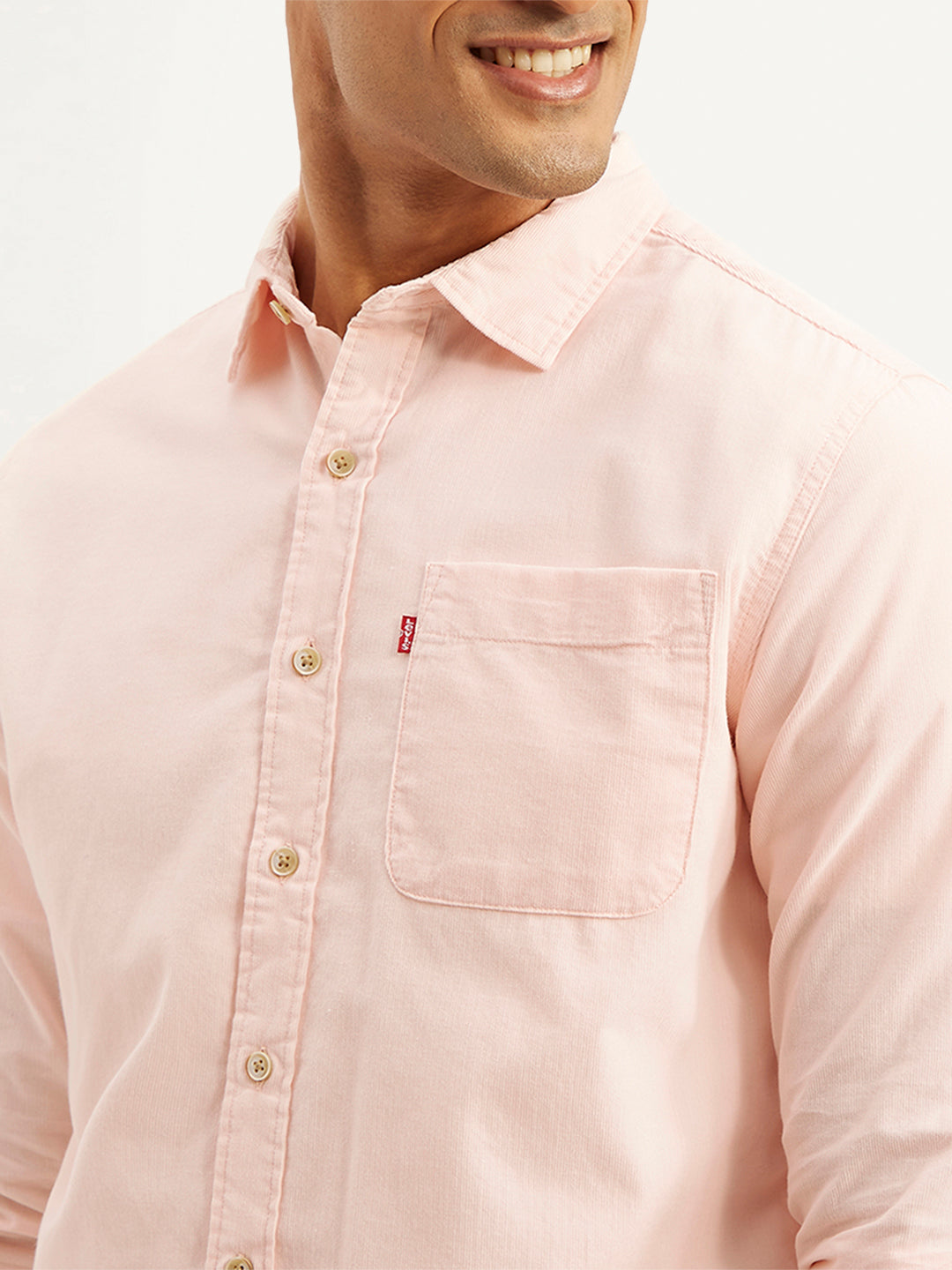 Men's Solid Slim Fit Corduroy Shirt - 064c4742-6942-4008-b202-d65ec8c783f2 View