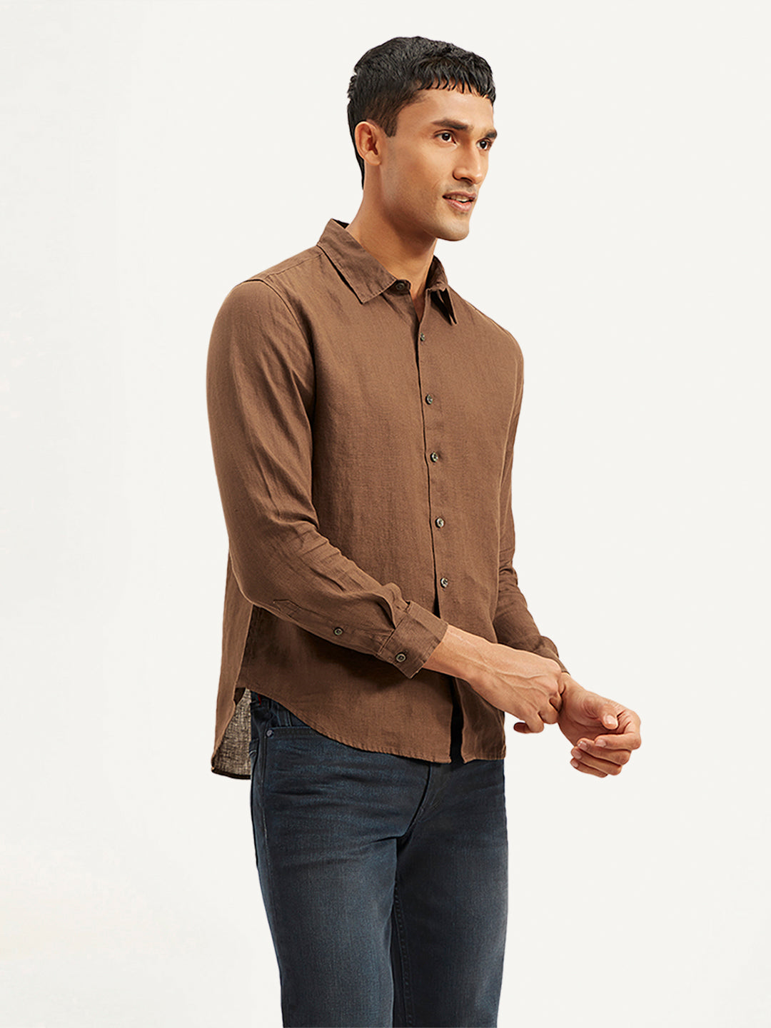 Men's Redloop Solid Slim Fit Shirt - 1a316a66-5955-407e-9db2-8b219f37c931 View