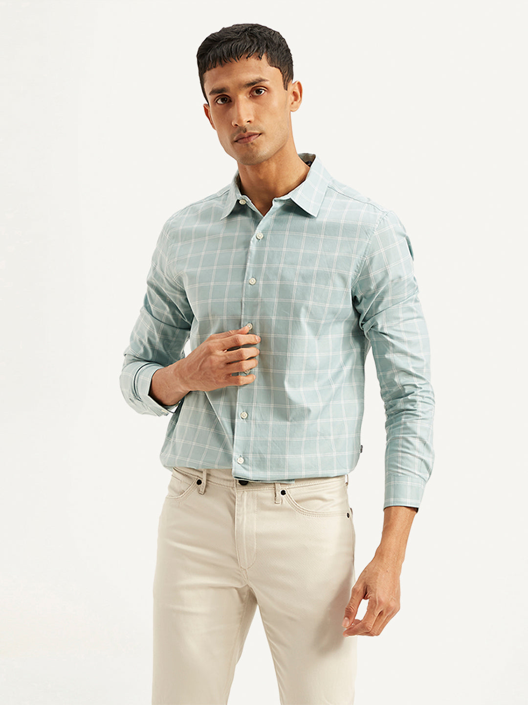 Men's Redloop Checkered Slim Fit Shirt