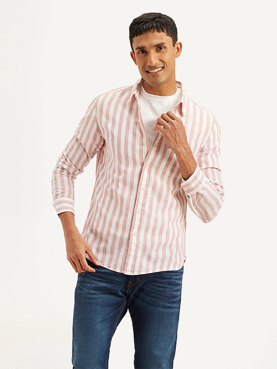 Men's Striped Slim Fit Shirt - 2bc147ab-ccf6-4c84-bfc3-78821244d5ac View