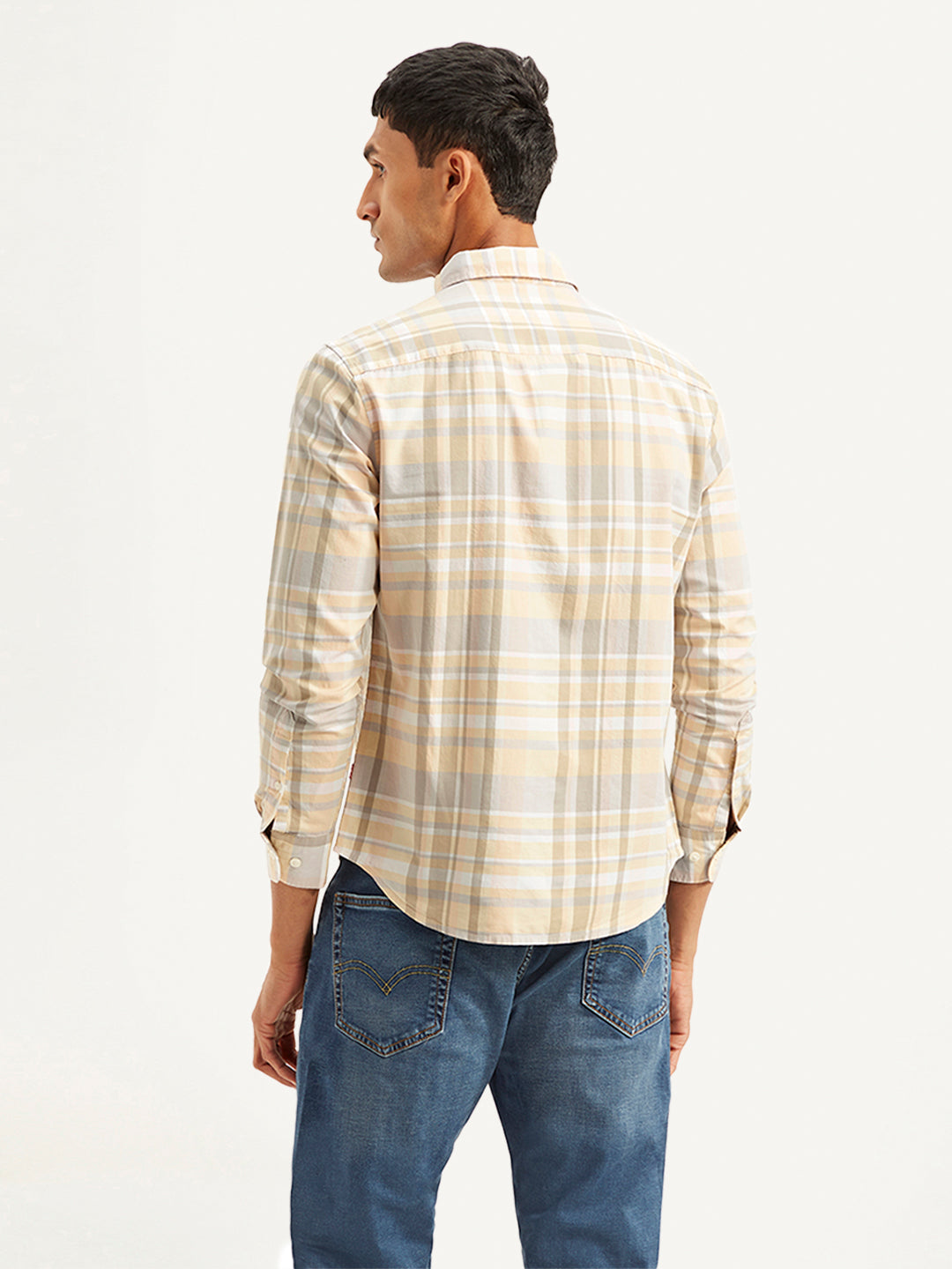Men's Checkered Slim Fit Shirt - 2eaf4bf8-5481-4d6b-b91a-507f0ad035e1 View