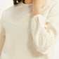 Women's Embroidered Off White Round Neck Top - 375dcc7b-996f-4422-8f00-8b6233c2a8cd View