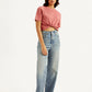 Women's Light Blue Loose Fit High Rise Jeans - 4da49b57-58ca-4372-b35e-f0294eb141f5 View