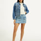 Women's High Rise Blue A-Line Skirt - 58b84b6b-a28b-4878-9603-1caae9d6d2e0 View