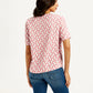 Women's Chevron Pink V-Neck Top - 81a32c3d-b1c6-4766-b907-d6b15c462577 View