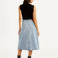 Women's High Rise Blue A-Line Skirt - 96d5cb35-7a20-4820-96fa-4bdd49d13e3d View