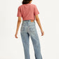 Women's Light Blue Loose Fit High Rise Jeans - 9e8e0427-e44f-48b0-972a-e4bef657fcf4 View