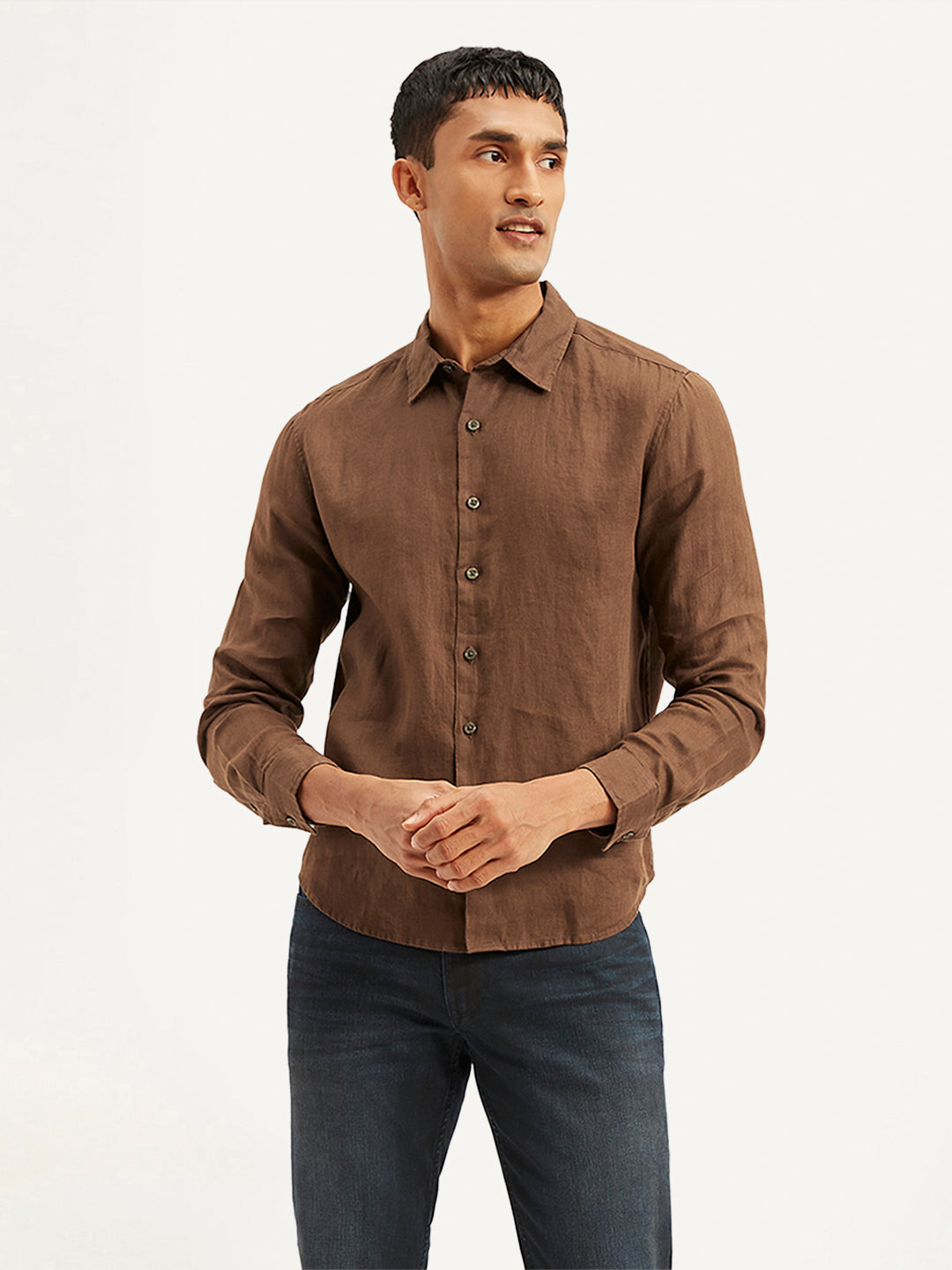 Men's Redloop Solid Slim Fit Shirt - a3a7cd4b-9b54-4dbf-9a87-fccc490cf131 View