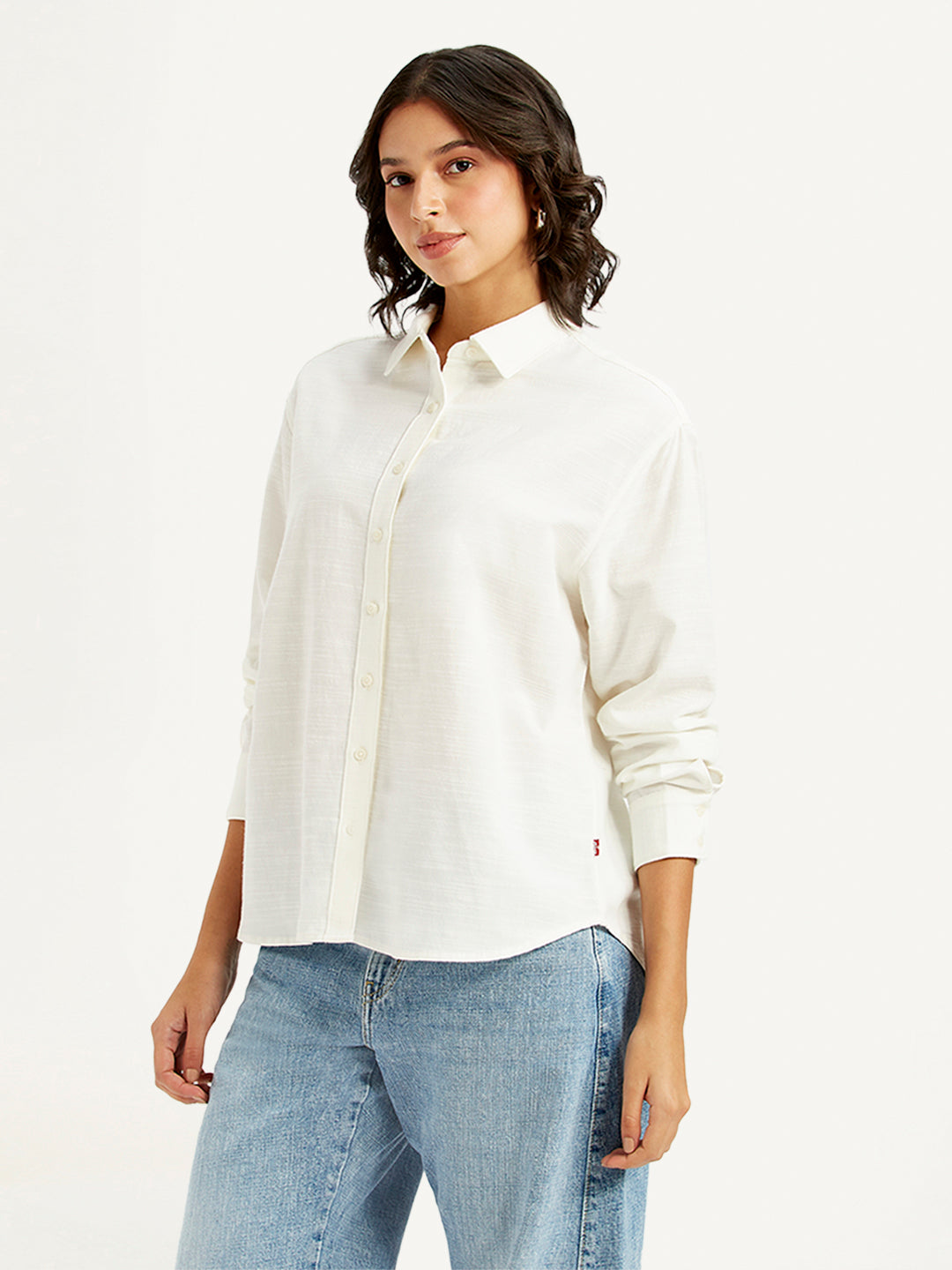 Women's Solid Relaxed Fit Shirt - a84428f5-2ff9-49b8-aea6-2f4af55fea1a View