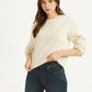 Women's Embroidered Off White Round Neck Top - b68b3f54-eb8c-4e60-a0b8-81b275f68e91 View