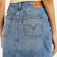 Women's High Rise Blue Straight Fit Skirt - bb01280b-ccd4-407f-86b4-c4052d2c1164 View