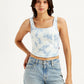 Women's Tie-Dye White Square Neck Corset Top - bc38bda3-67a8-4d85-afdd-67e8c6f0b508 View