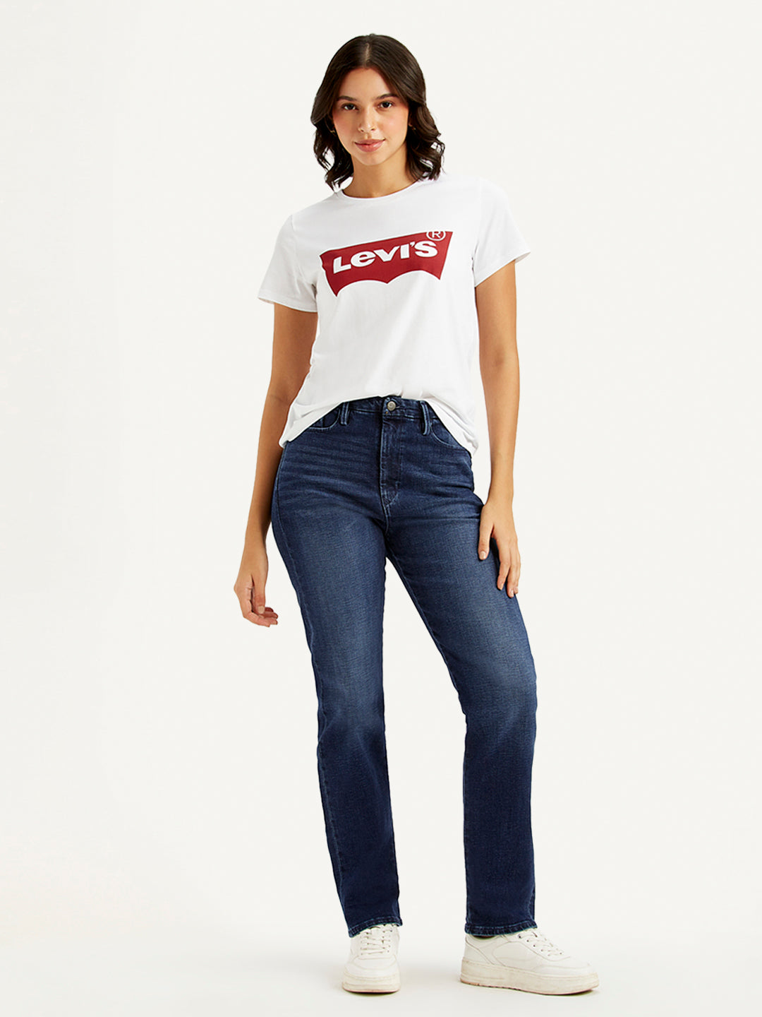 Women's Blue Wedgie Straight Fit High Rise Jeans - c3e0b4ef-eda7-495e-adaa-8dc151be54fc View
