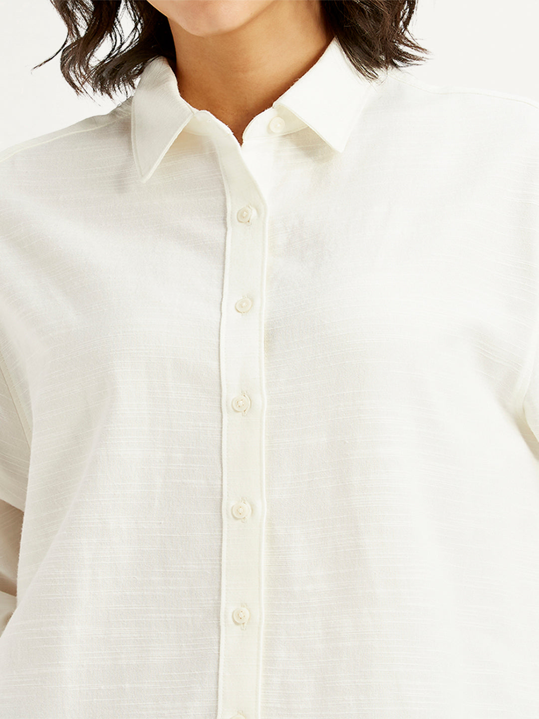 Women's Solid Relaxed Fit Shirt - cfe788e6-838f-486a-810d-ea88dce45280 View