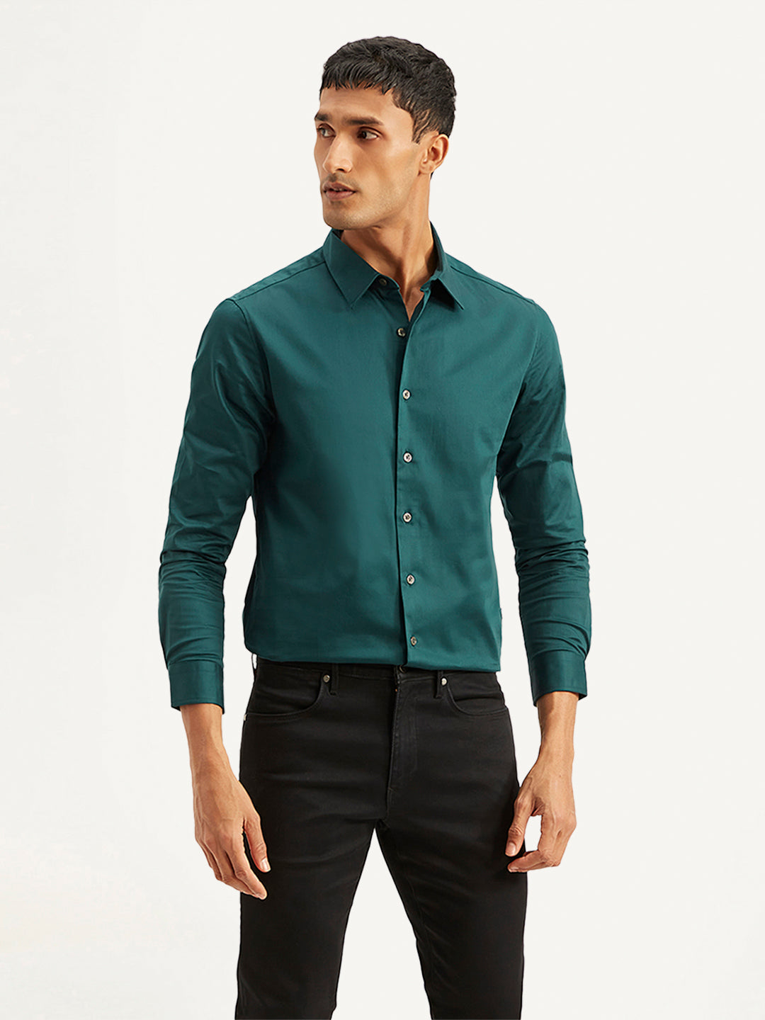 Men's Redloop Solid Slim Fit Shirt - ecfd99b6-31c1-4bcb-95b6-5bb4121a4279 View