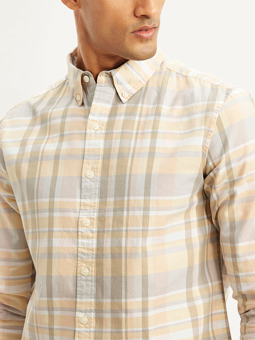 Men's Checkered Slim Fit Shirt - fe131793-db5e-4d70-9bb4-b4ea32453fcb View
