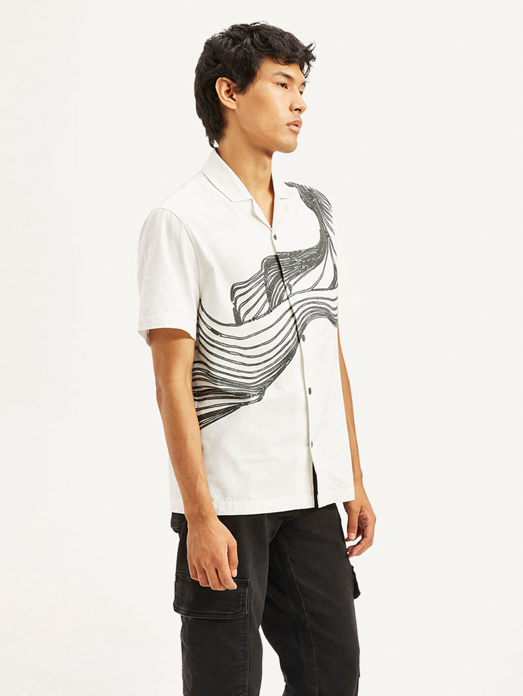 Men's Resort Collar Embroidered Relaxed Fit Shirt - e0a0808a0dc14d66bb6f18f71ecd703d View