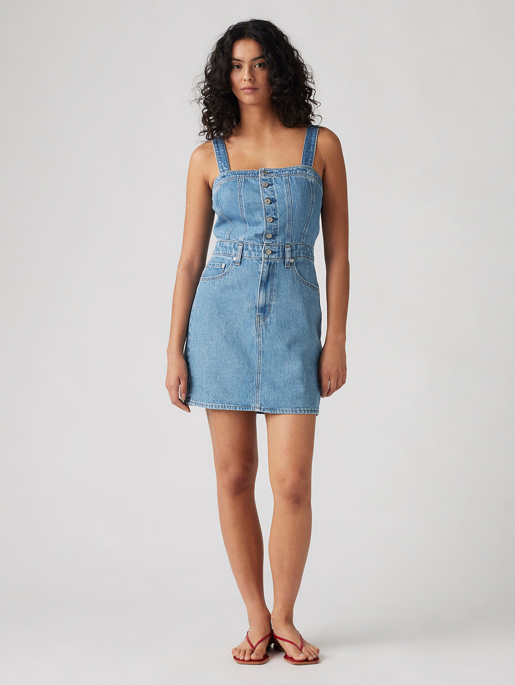 Women's Solid Light Blue Dress