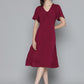 Women's Solid Red V Neck Dresses - e1b1fccb-a0a2-4da0-b429-f96759185b7a1685696340406-Levis-Women-Dresses-1351685696339949-1 View
