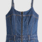 Women's Solid Blue Jumpsuit - e2e14f07dbd9e50d6e30606590dcd80d View