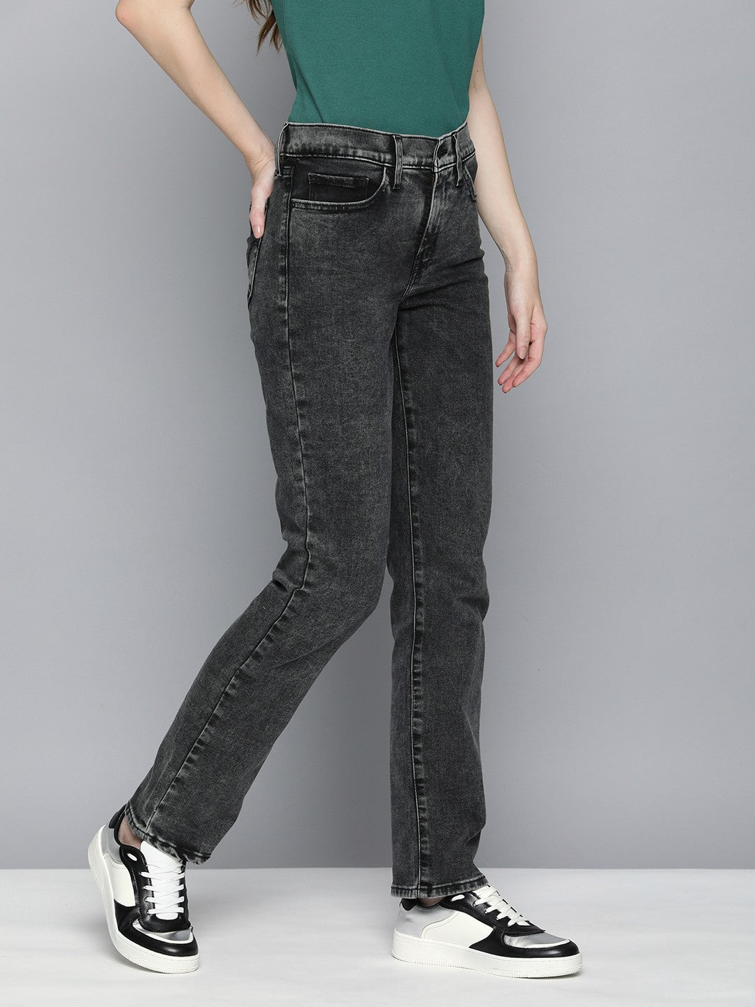 Women's 314 Grey Straight Fit High Rise Jeans - e31ab76b-859b-4b0c-ac89-16da638651491709875746734-Levis-Women-Jeans-5221709875746168-2 View
