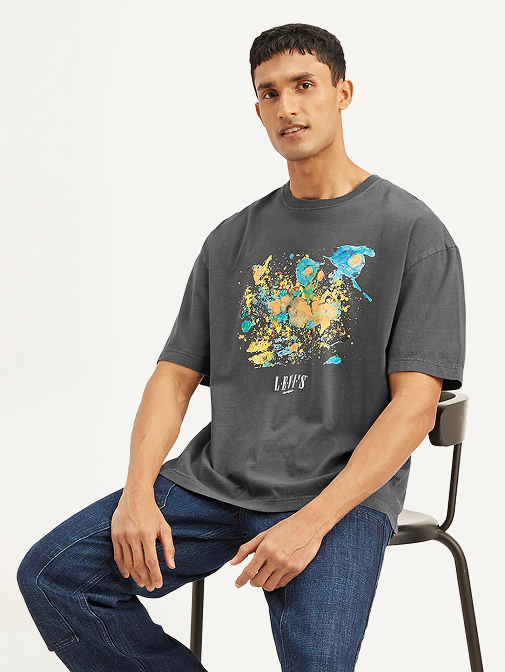 Men's Graphic Print Loose Fit T-shirt - e47849325e5c91f26ce652dd776a0a01 View