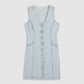 Women's Solid Light Blue Mini Dress - f49d35085c8a3777e002c44b51d8c7f9 View