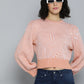 Women's Abstract Print Crew Neck Sweater - f4c0d626-d2c9-4519-98a9-dda81a7f7d921698903396908-Levis-Women-Sweaters-7721698903396488-1 View