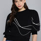 Women's Abstract Crew Neck Top - f8ce56da-3701-436e-8a6a-58a955f383a91741064471290-Womens-Abstract-Peach-Crew-Neck-Top-2321741064470871-1 View