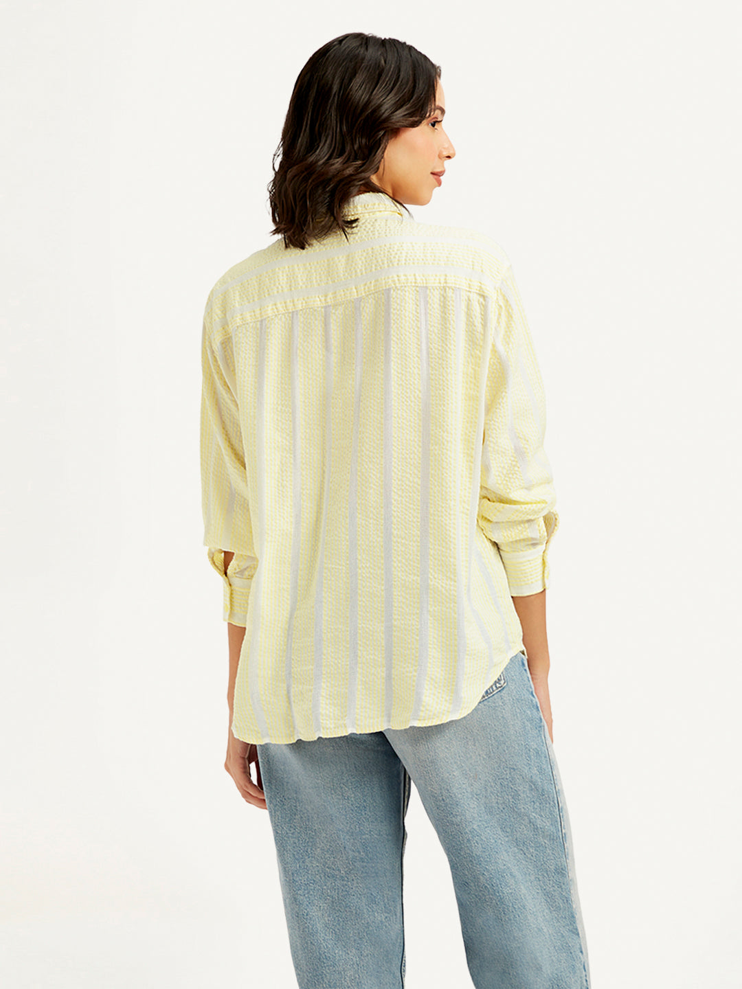 Women's Striped Relaxed Fit Shirt - f9607d997191587cf53777bd008eab70 View