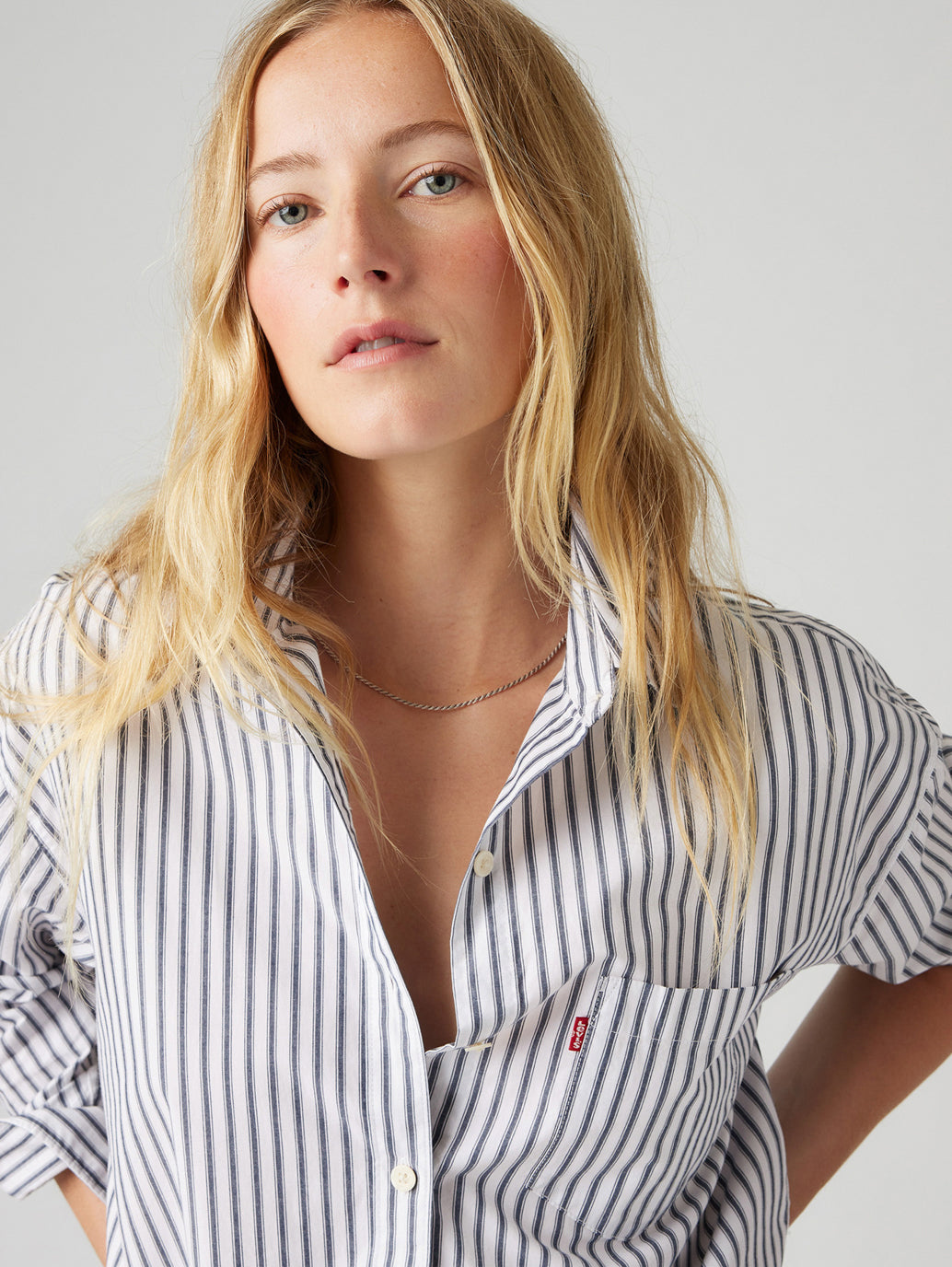 Women's Striped Relaxed Fit Shirt - f9eb50dbd74e31632e9db2e6380f5bf5 View