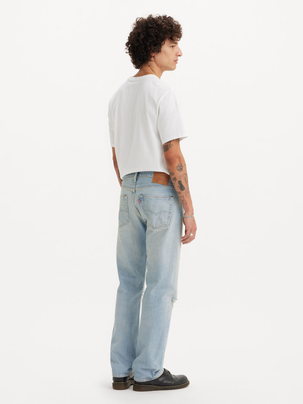 Men's 501 Blue Straight Fit Mid Rise Jeans - fccf5abbf978616794b4422bc159576a View