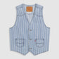 Men's Striped Blue Waistcoat - ffee6514a540feb7fec8cb20c6e196be View