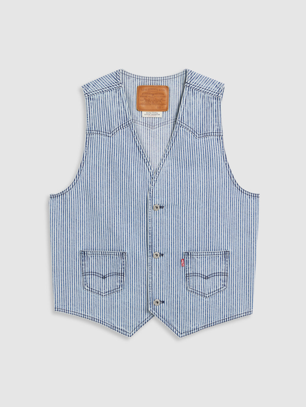 Men's Striped Blue Waistcoat - ffee6514a540feb7fec8cb20c6e196be View